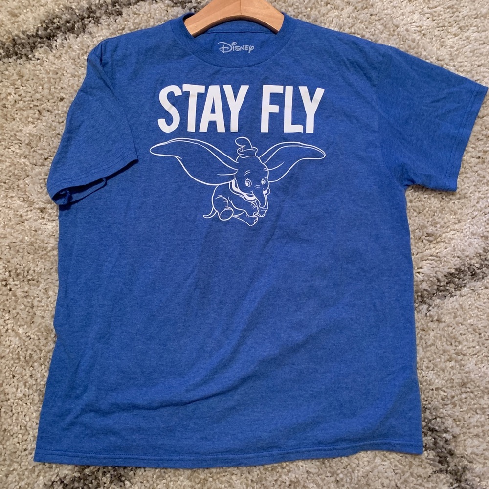 Disney Stay Fly Dumbo Shirt; Blue Youth Large